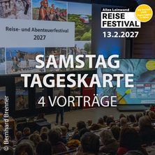 Reisefestival Samstag Tageskarte f&uuml;r 4 Vortr&auml;ge